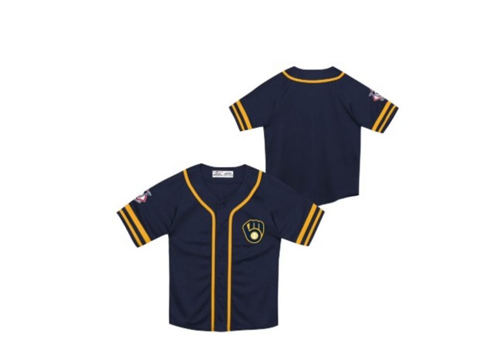 Boys MLB Milwaukee Brewers Youth Jersey Size S 4/5